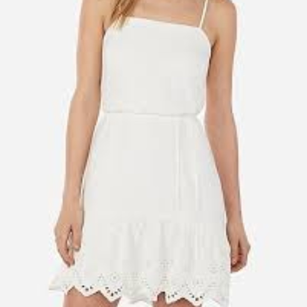 Express Eyelet Tie-Waist Dress NWT